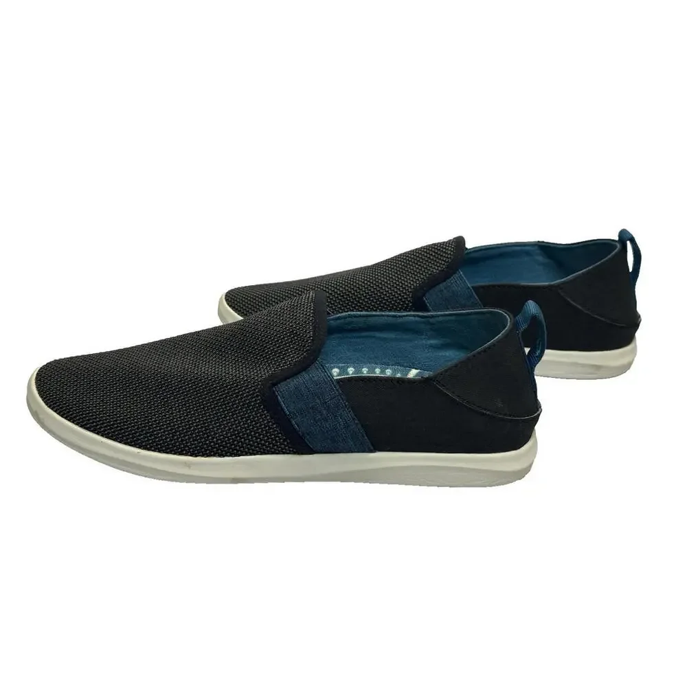 Olukai Hale'iwa Womens Size 8.5 Black Teal Casual Slip On Comfort Walking Shoes - Picture 3 of 8